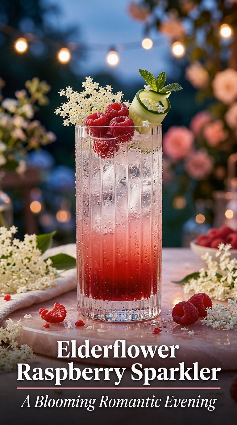Elderflower and Raspberry Gin Sparkler