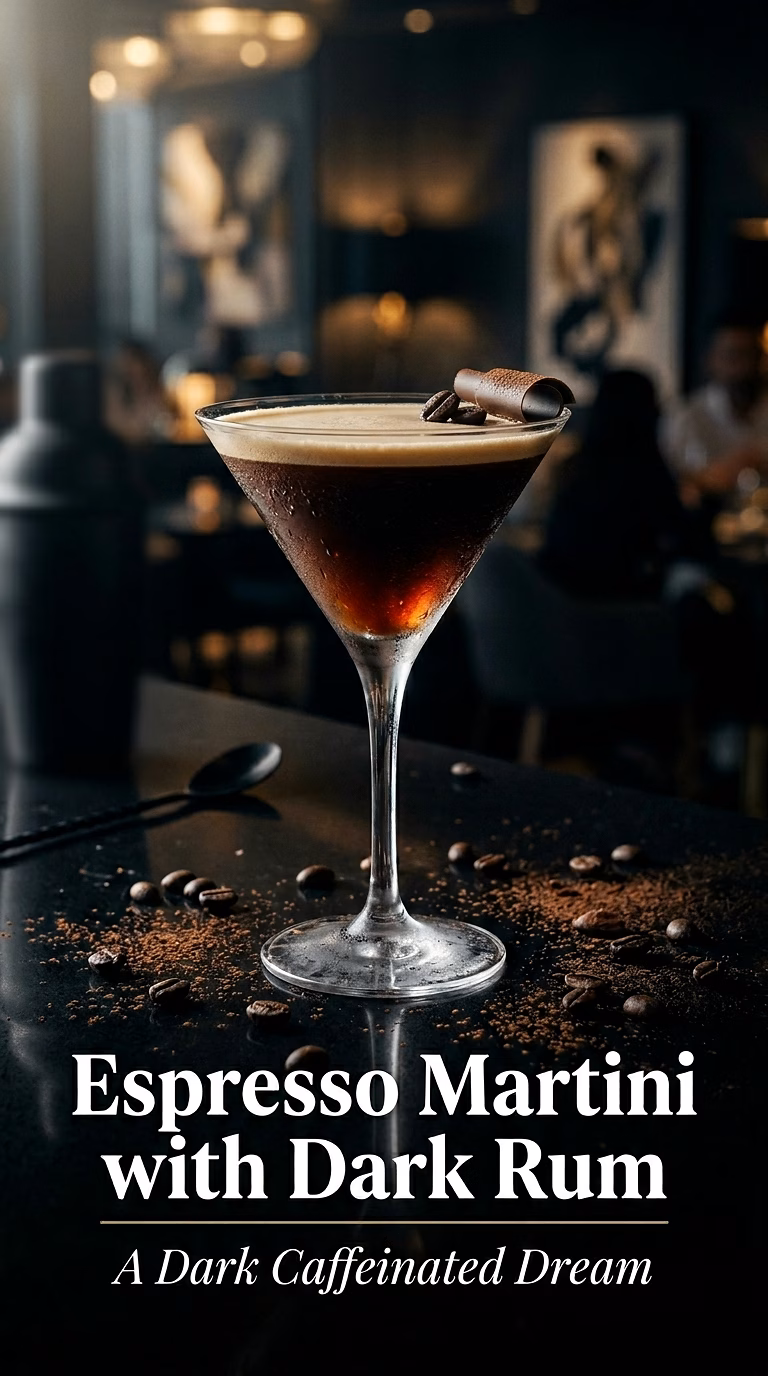 Espresso Martini with Dark Rum