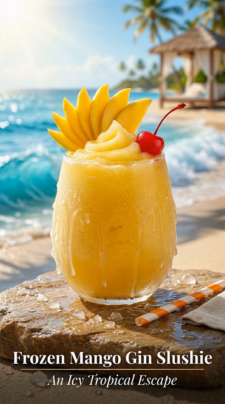 Frozen Mango Gin Slushie