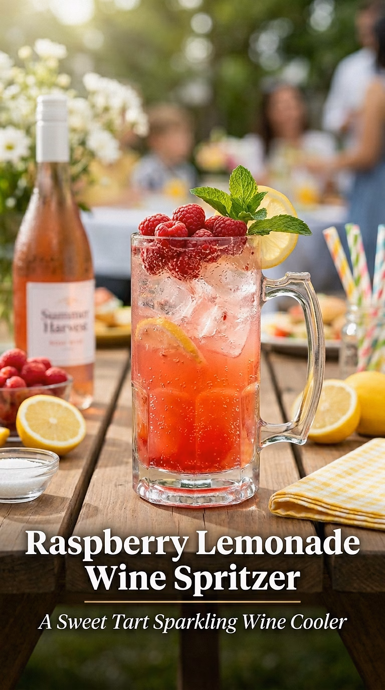 Raspberry Lemonade Wine Spritzer