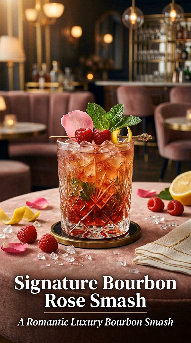 Signature Bourbon Rose Smash