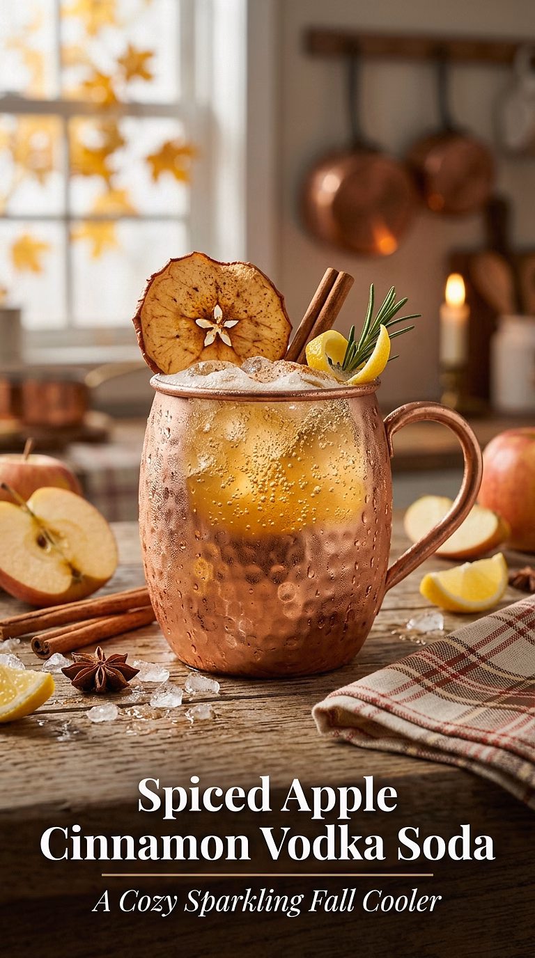 Spiced Apple Cinnamon Vodka Soda