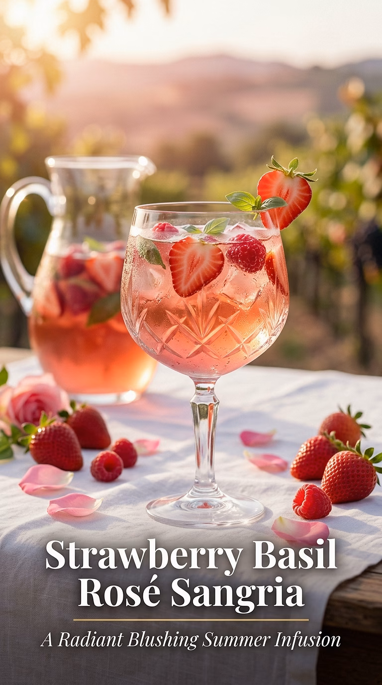Strawberry Basil Rosé Sangria