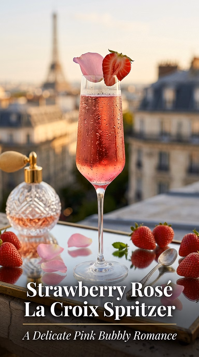 Strawberry Rosé La Croix Spritzer