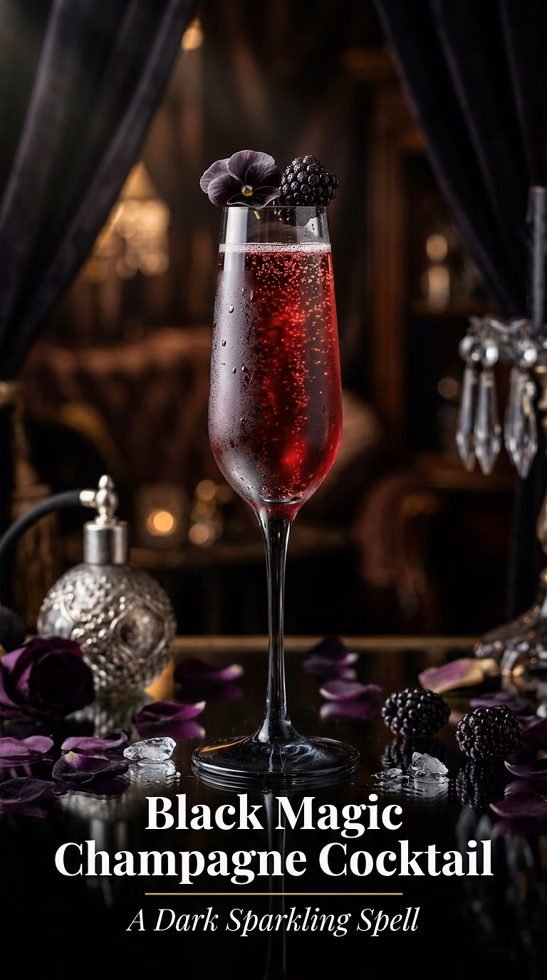 Black Magic Champagne Cocktail