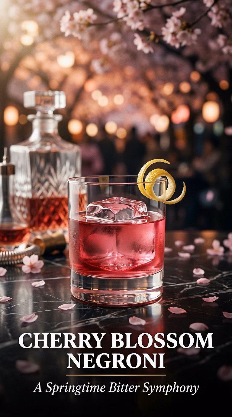 Cherry Blossom Negroni