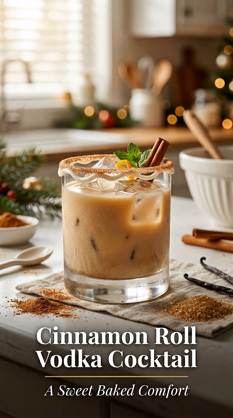 Cinnamon Roll Vodka Cocktail