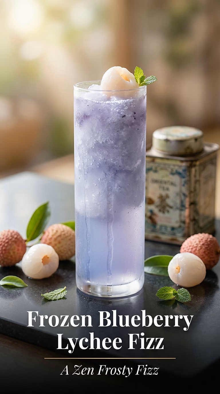 Frozen Blueberry Lychee Fizz