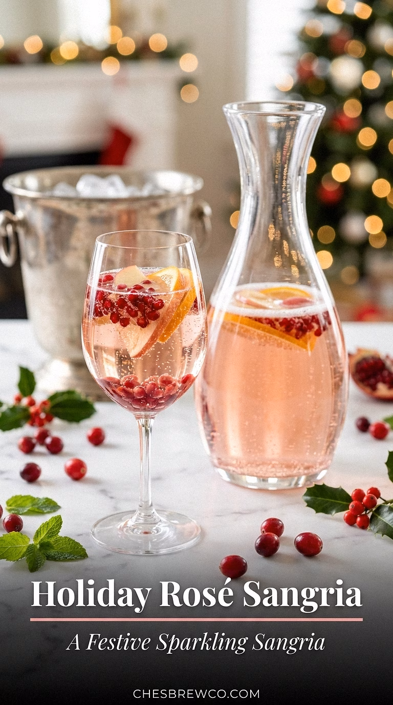 Holiday Rosé Champagne Sangria