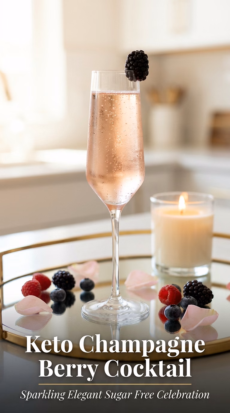 Keto Champagne Berry Cocktail