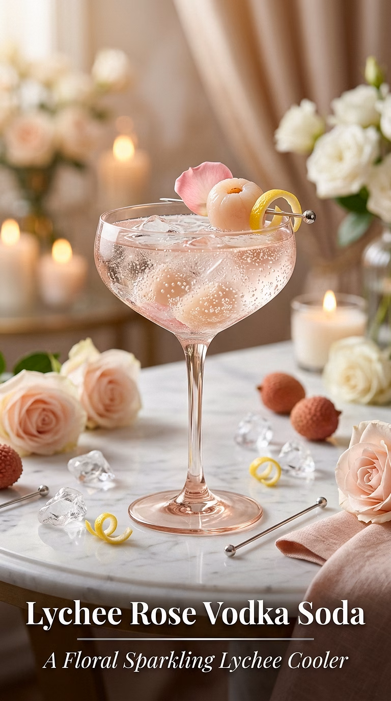 Lychee Rose Vodka Soda
