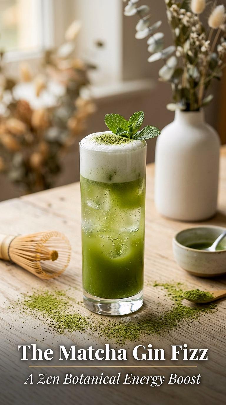 Matcha Gin Fizz