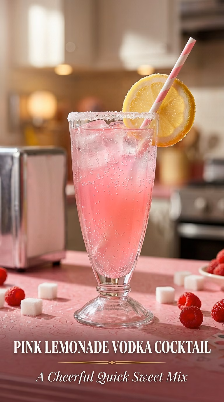 Pink Lemonade Vodka Cocktail
