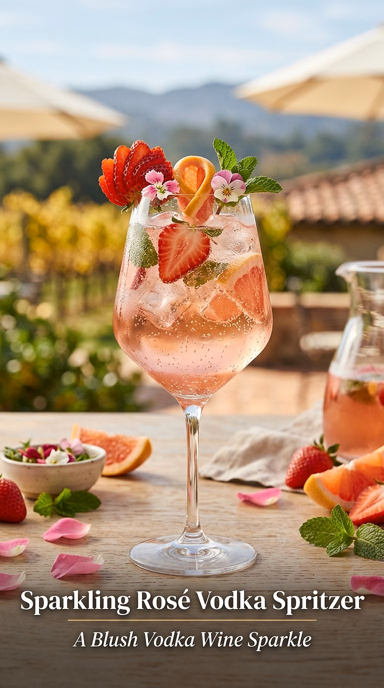 Sparkling Rosé Vodka Spritzer