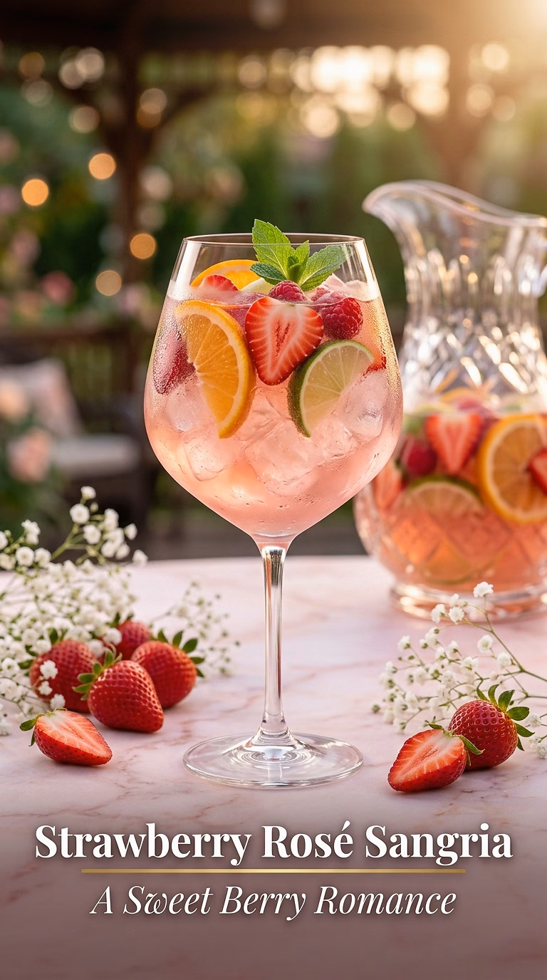 Strawberry Rosé Tequila Sangria