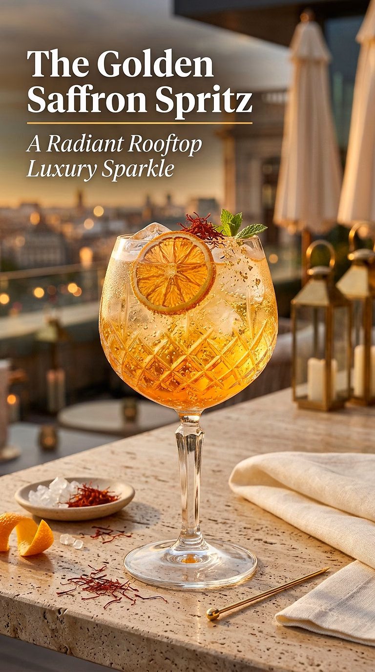 The Golden Saffron Spritz