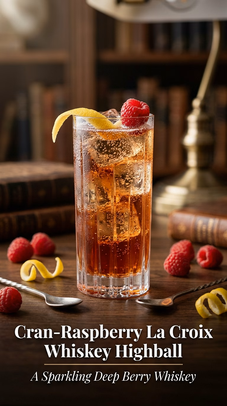 Cran-Raspberry La Croix Whiskey Highball