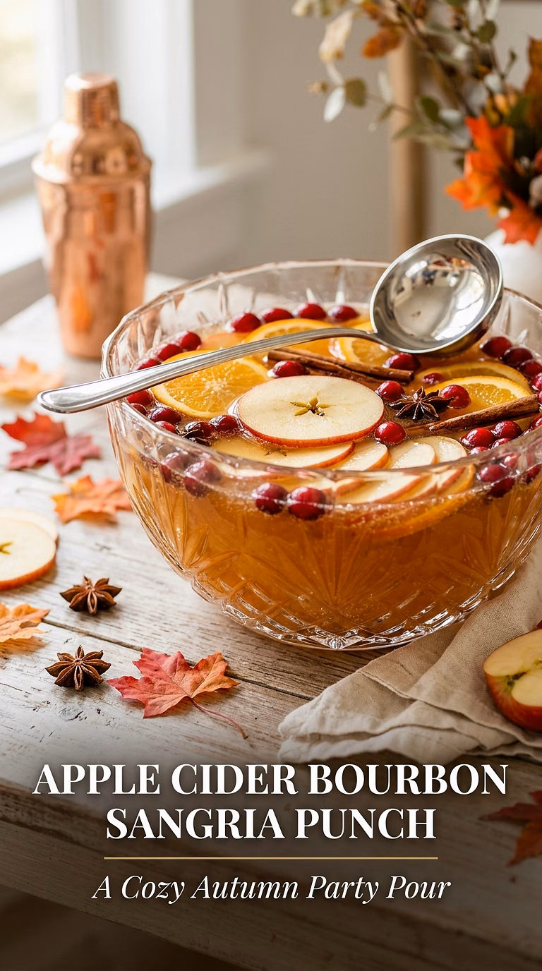 Apple Cider Bourbon Sangria Punch