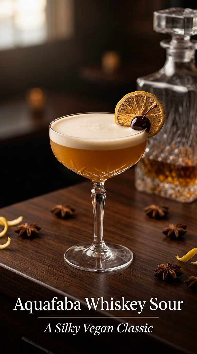 Aquafaba Whiskey Sour
