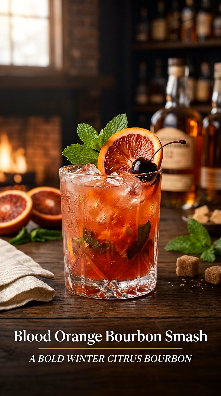 Blood Orange Bourbon Smash