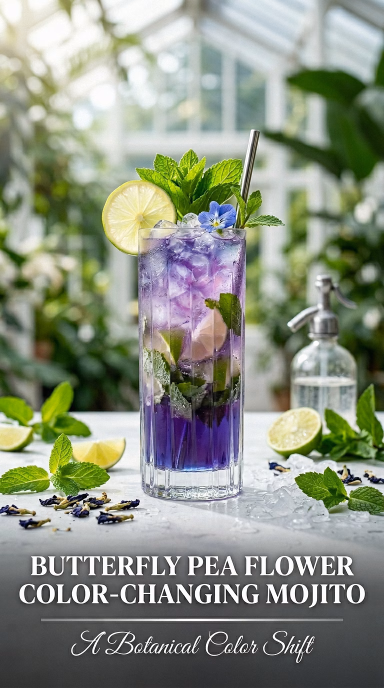Butterfly Pea Flower Color-Changing Mojito
