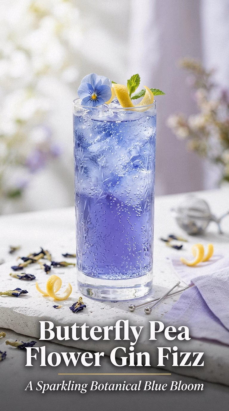 Butterfly Pea Flower Gin Fizz