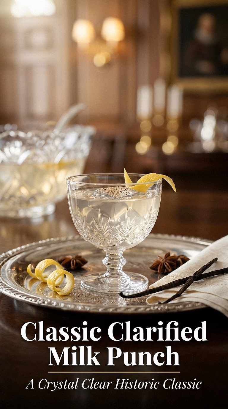 Classic Clarified Milk Punch