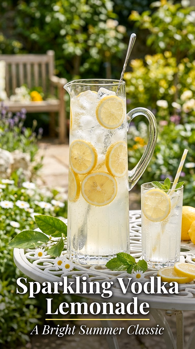 Classic Sparkling Vodka Lemonade Pitcher