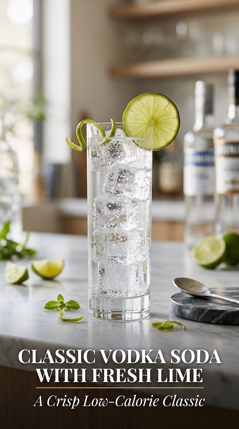 Classic Vodka Soda With Fresh Lime