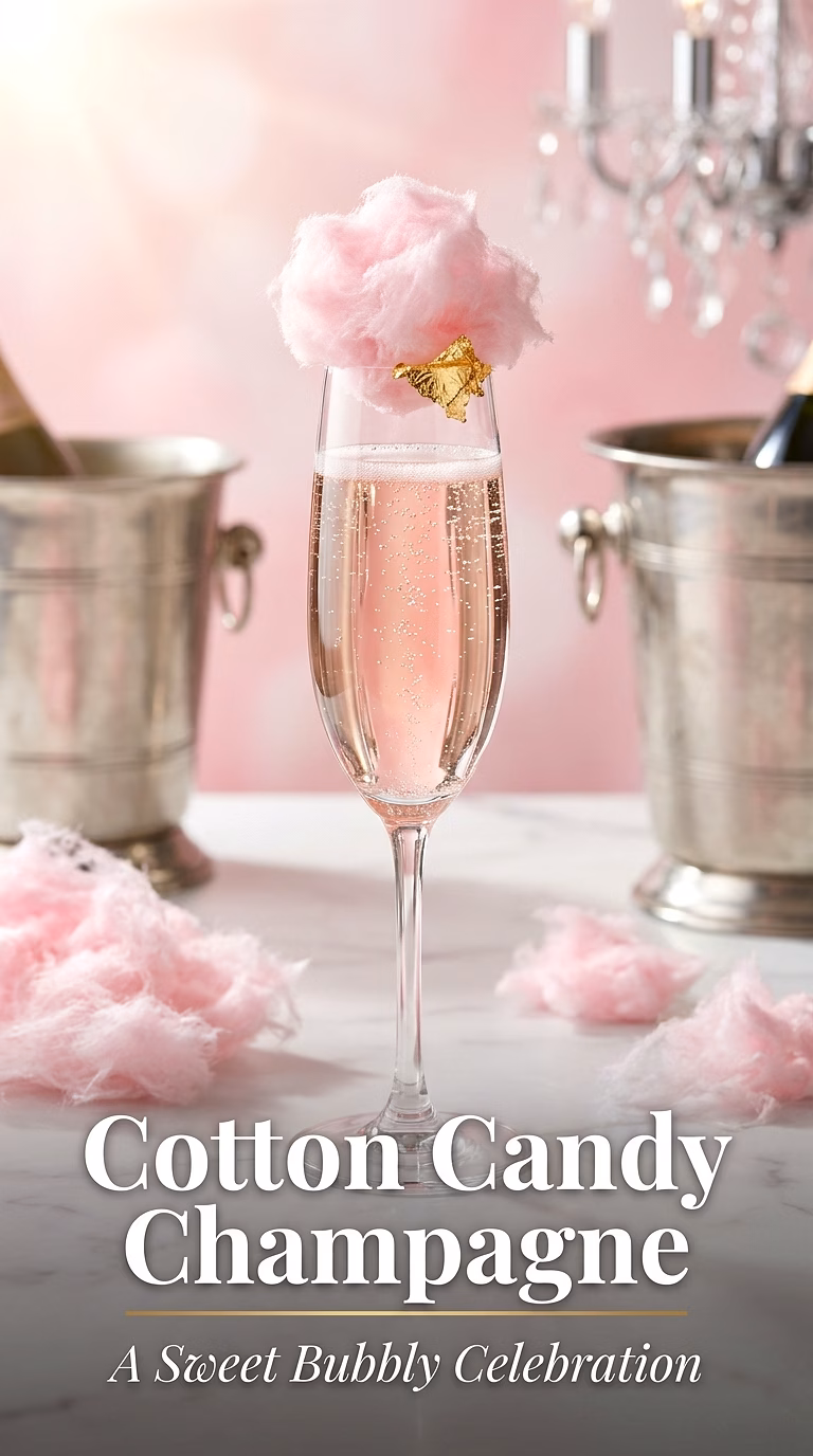 Cotton Candy Champagne Cocktail