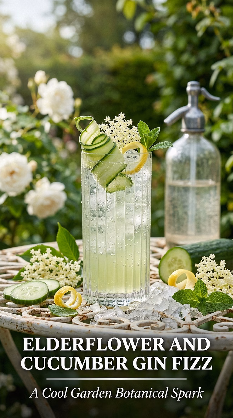 Elderflower And Cucumber Gin Fizz