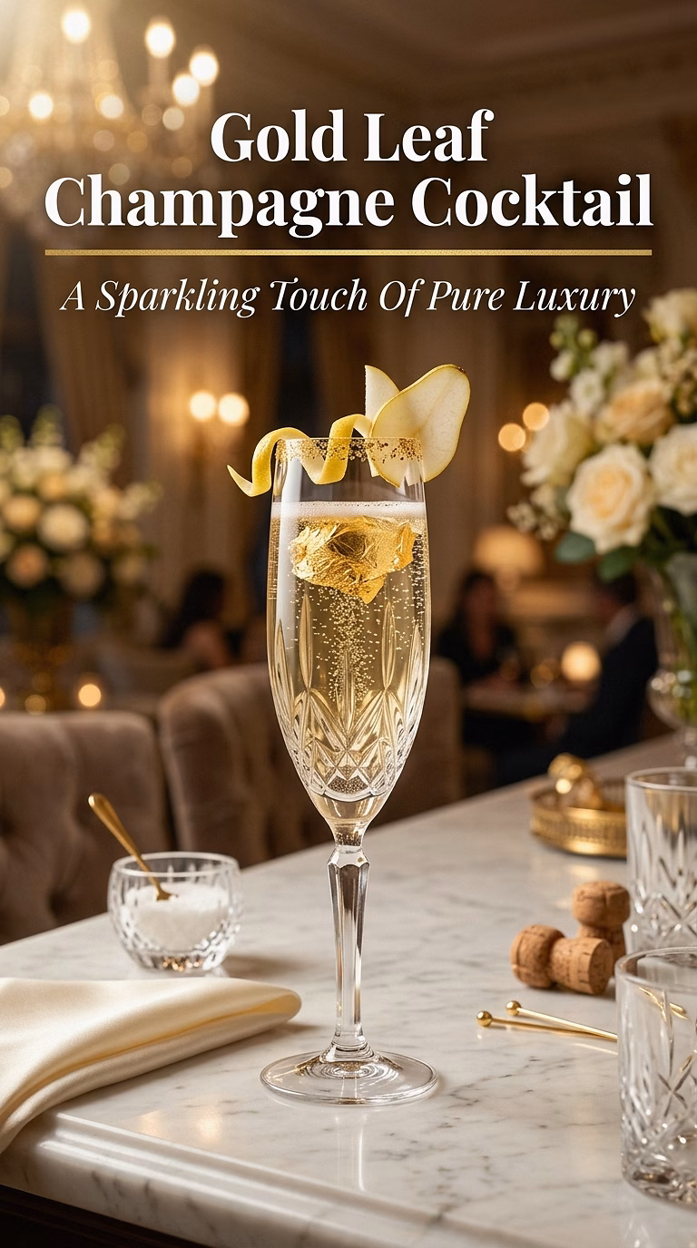 Gold Leaf Champagne Cocktail
