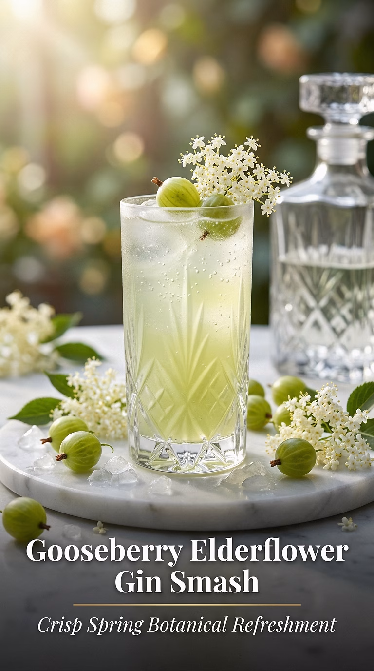 Gooseberry Elderflower Gin Smash