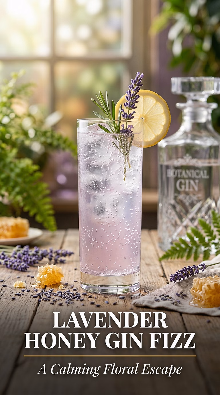 Lavender Honey Gin Fizz