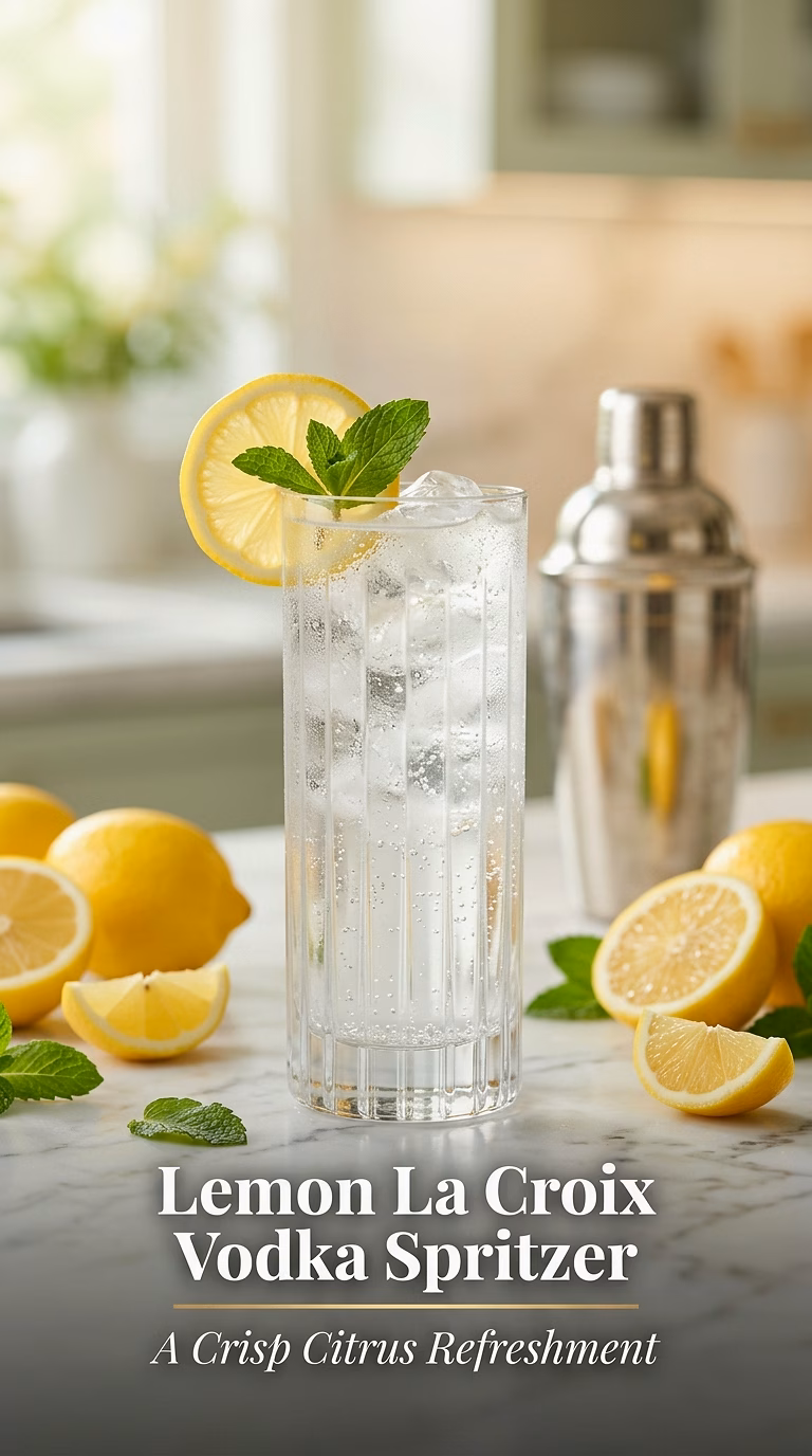 Lemon La Croix Vodka Spritzer