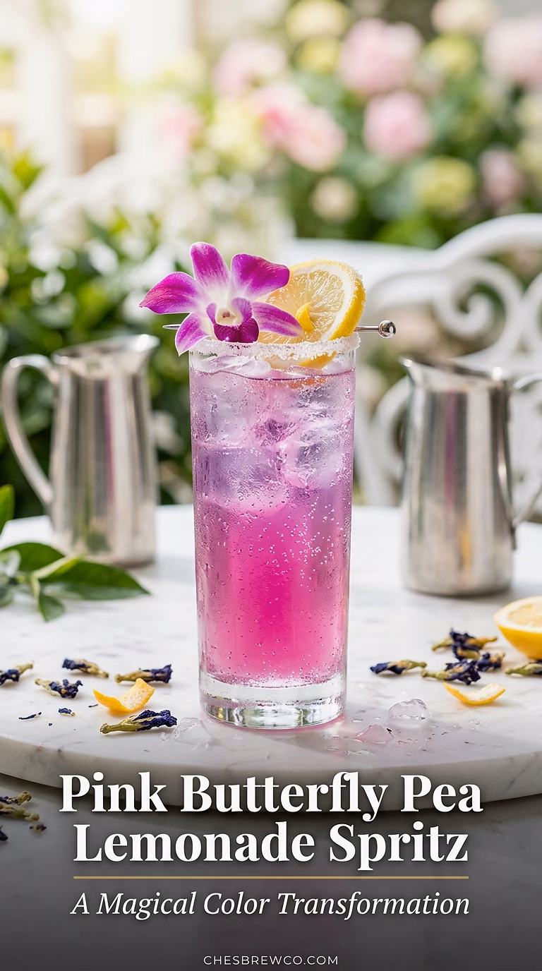 Pink Butterfly Pea Lemonade Spritz