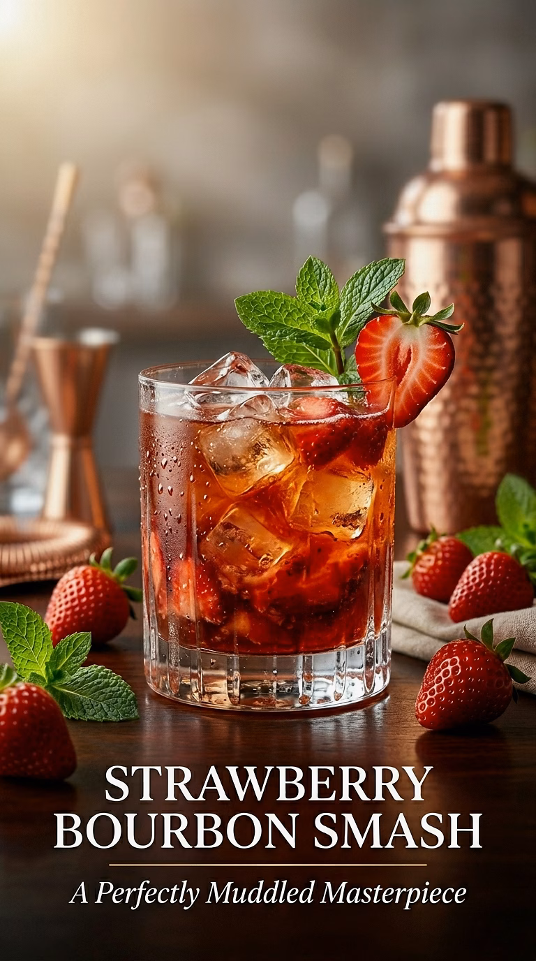 Strawberry Bourbon Smash