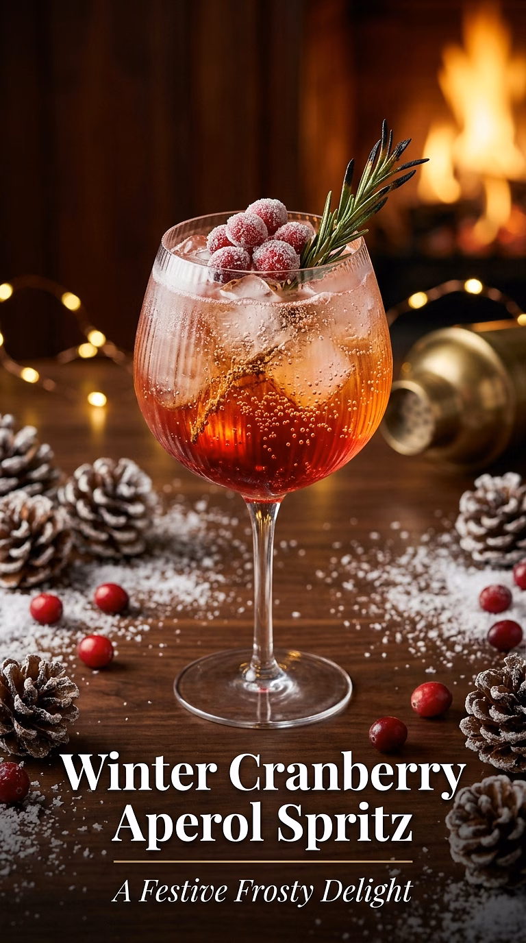 Winter Cranberry Aperol Spritz