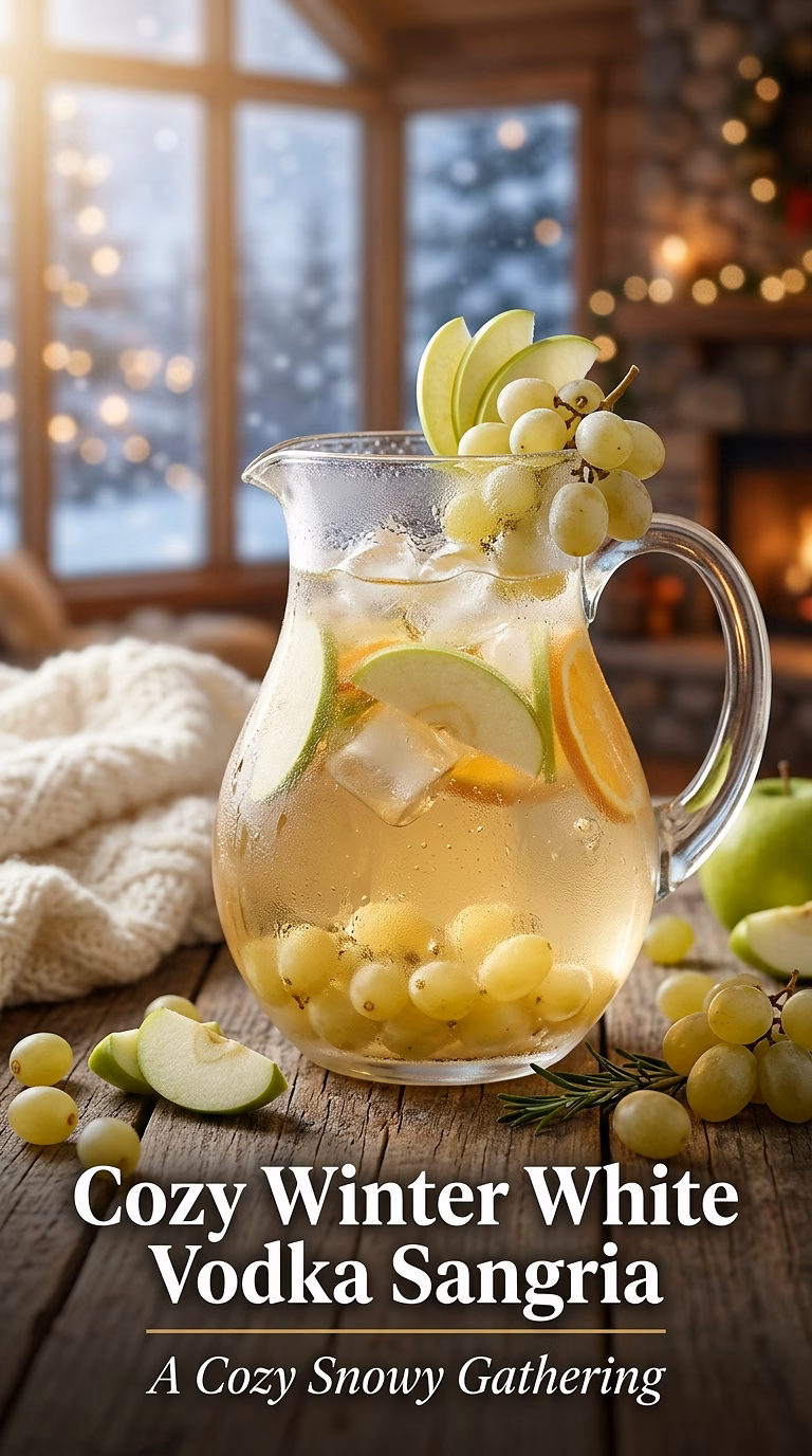 Cozy Winter White Vodka Sangria