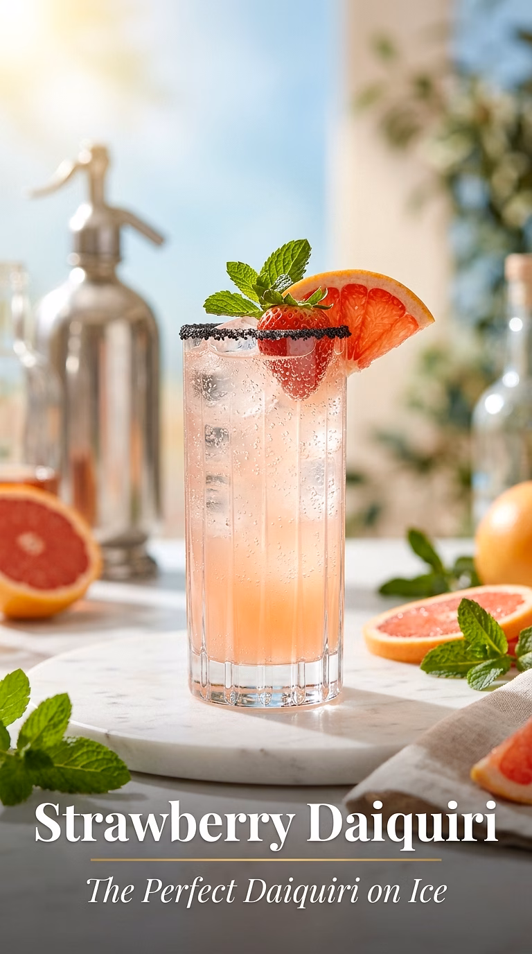 Strawberry Daiquiri On The Rocks