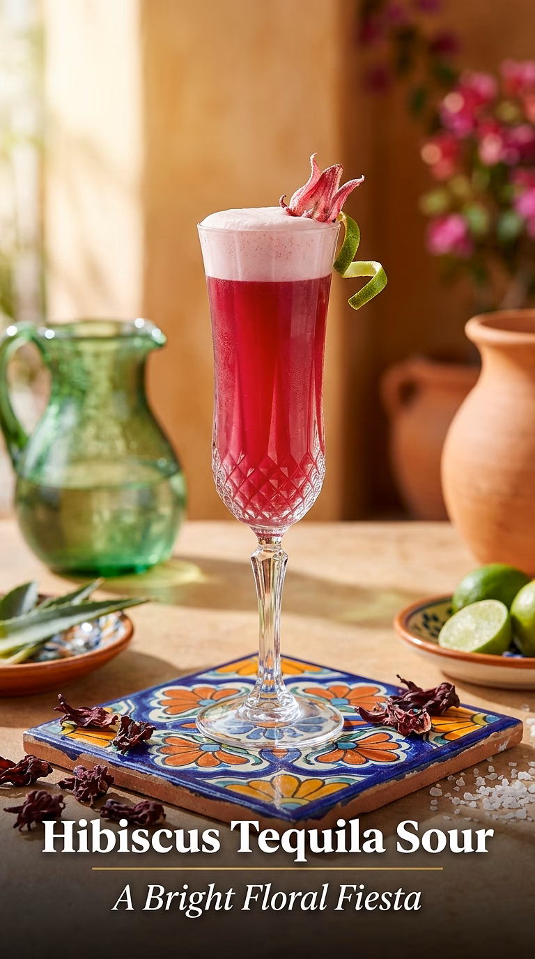 Hibiscus Tequila Sour