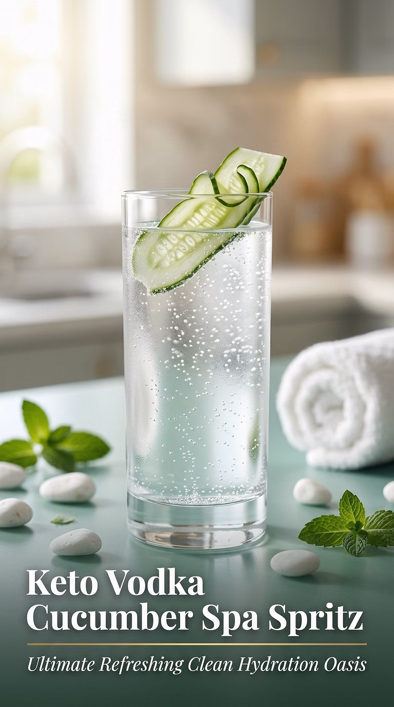 Keto Vodka Cucumber Spa Spritz
