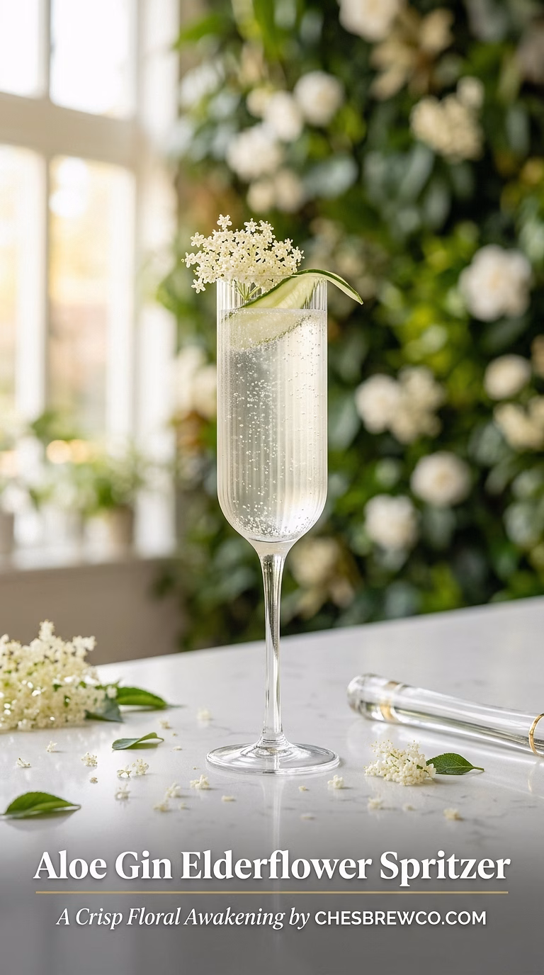 Aloe Gin Elderflower Spritzer