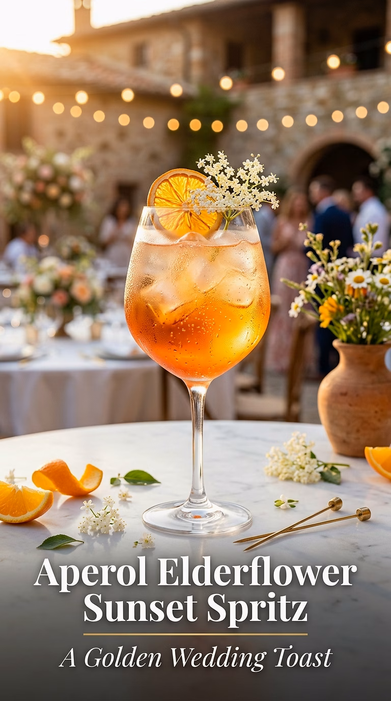 Aperol Elderflower Sunset Spritz