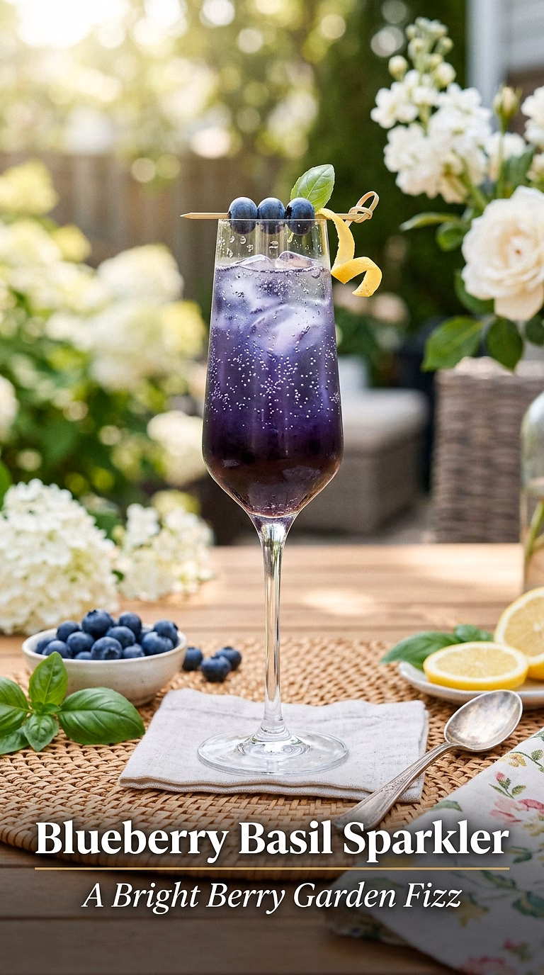 Blueberry Basil Sparkler