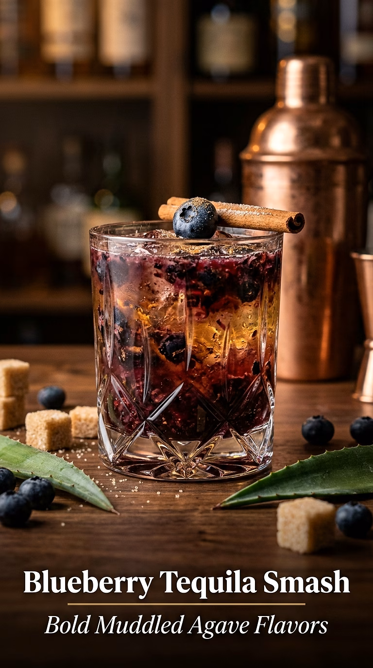 Blueberry Tequila Smash