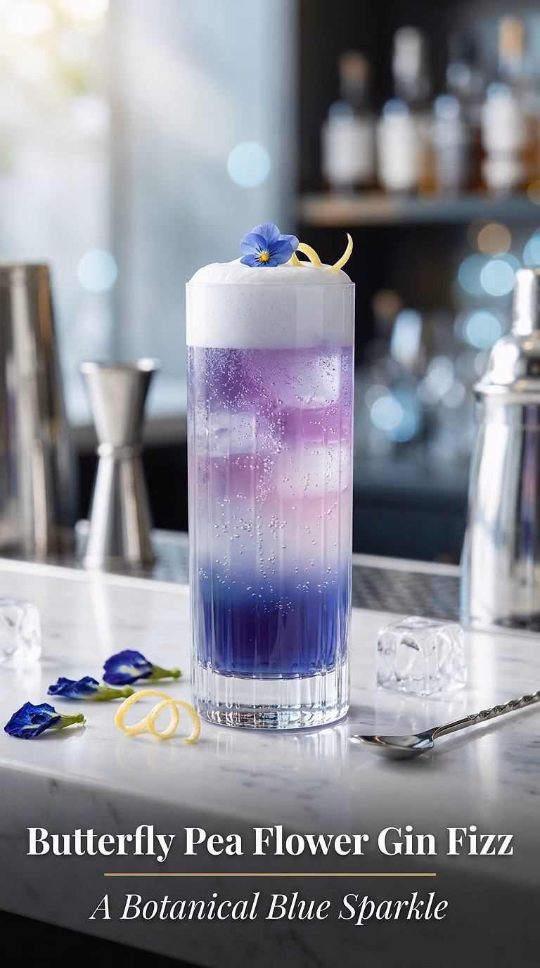 Butterfly Pea Flower Gin Fizz