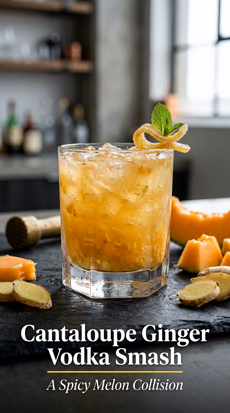 Cantaloupe Ginger Vodka Smash