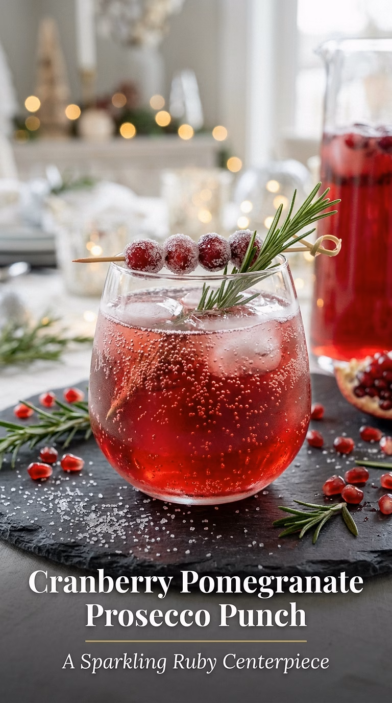 Cranberry Pomegranate Prosecco Punch