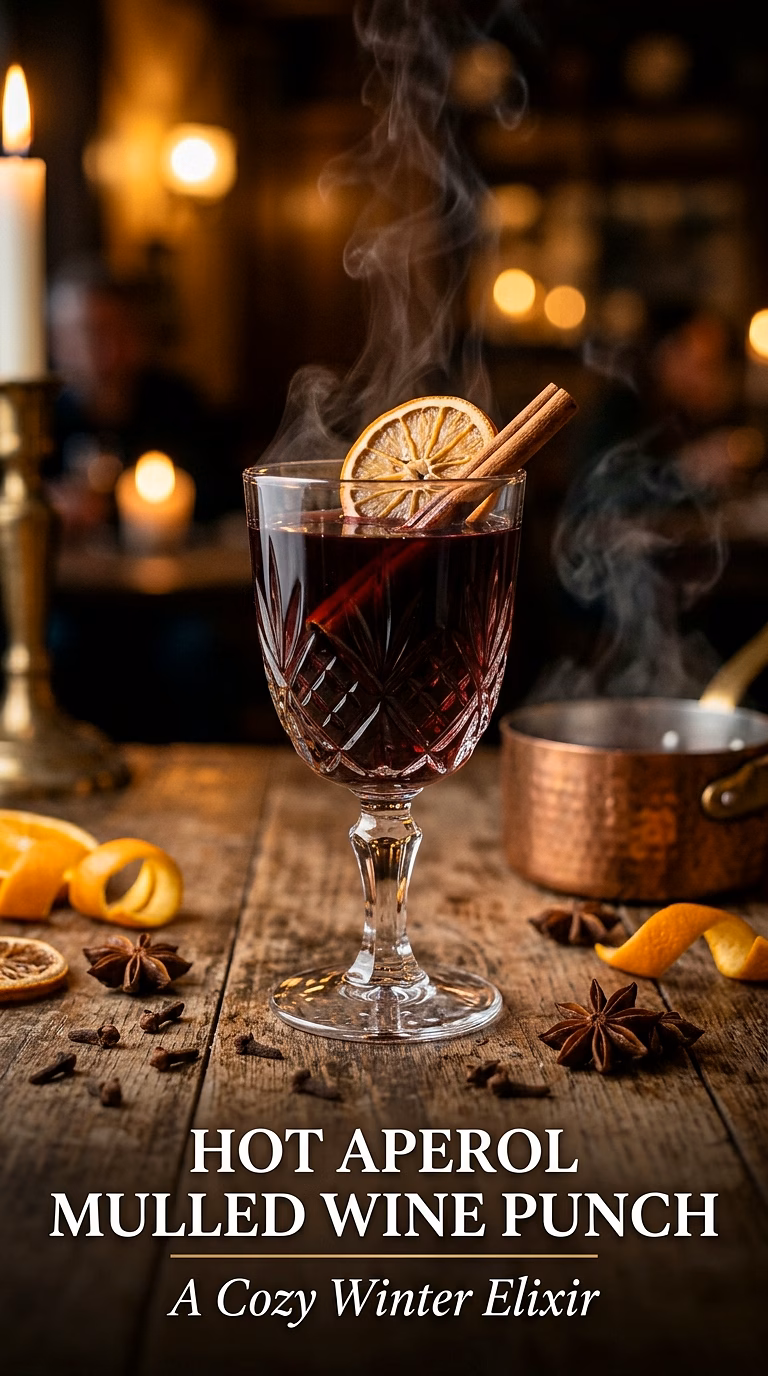 Hot Aperol Mulled Wine Punch